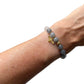 Armband Achat "Bee" blau-grau, gold