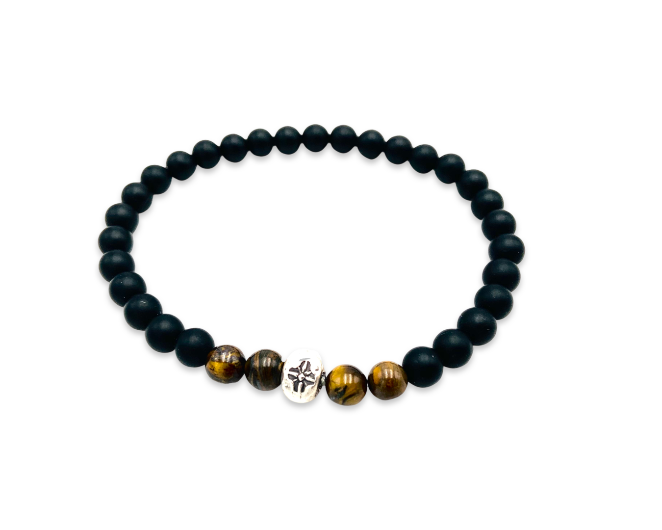 Herrenarmband "Onyx matt S & Tigerauge"