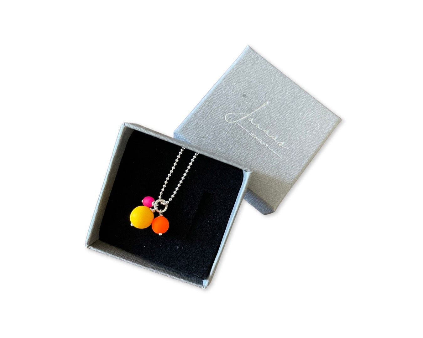 Kette „Neon Balls Trio" Silber - 925 Sterlingsilber
