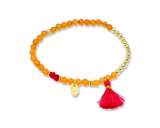 Armband "Bunter Sommer-Mix" - Orange