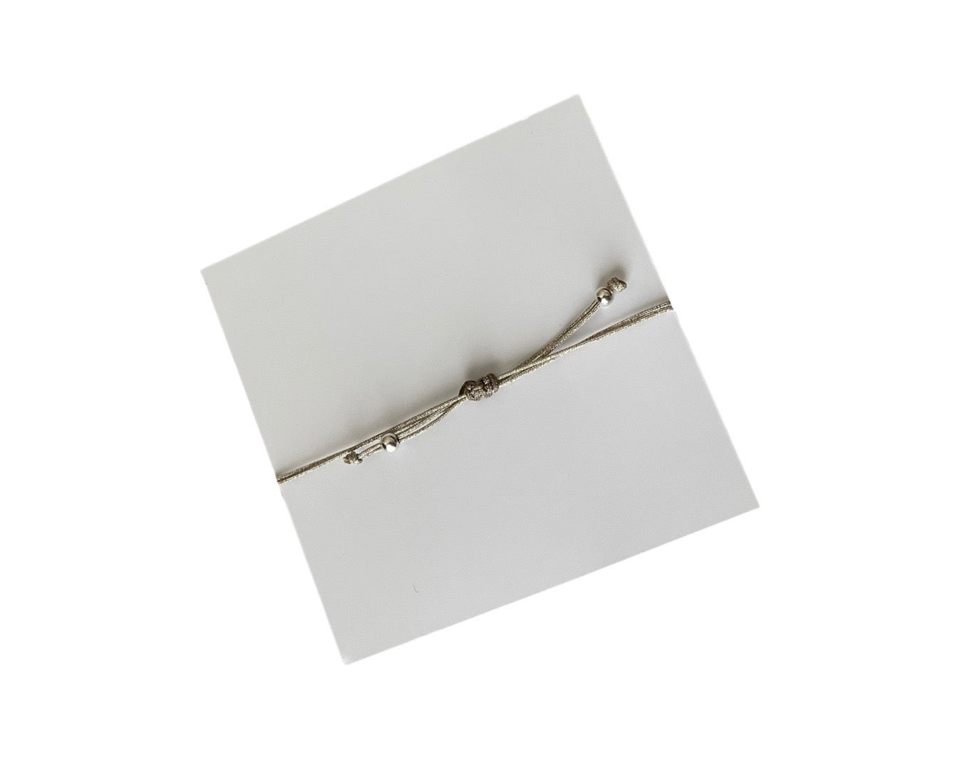 Nylonarmband grau/silber mit Kreuz-Verbinder - 925 Sterlingsilber