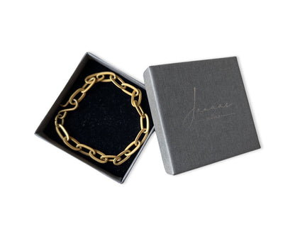 Gliederarmband M - Stahl