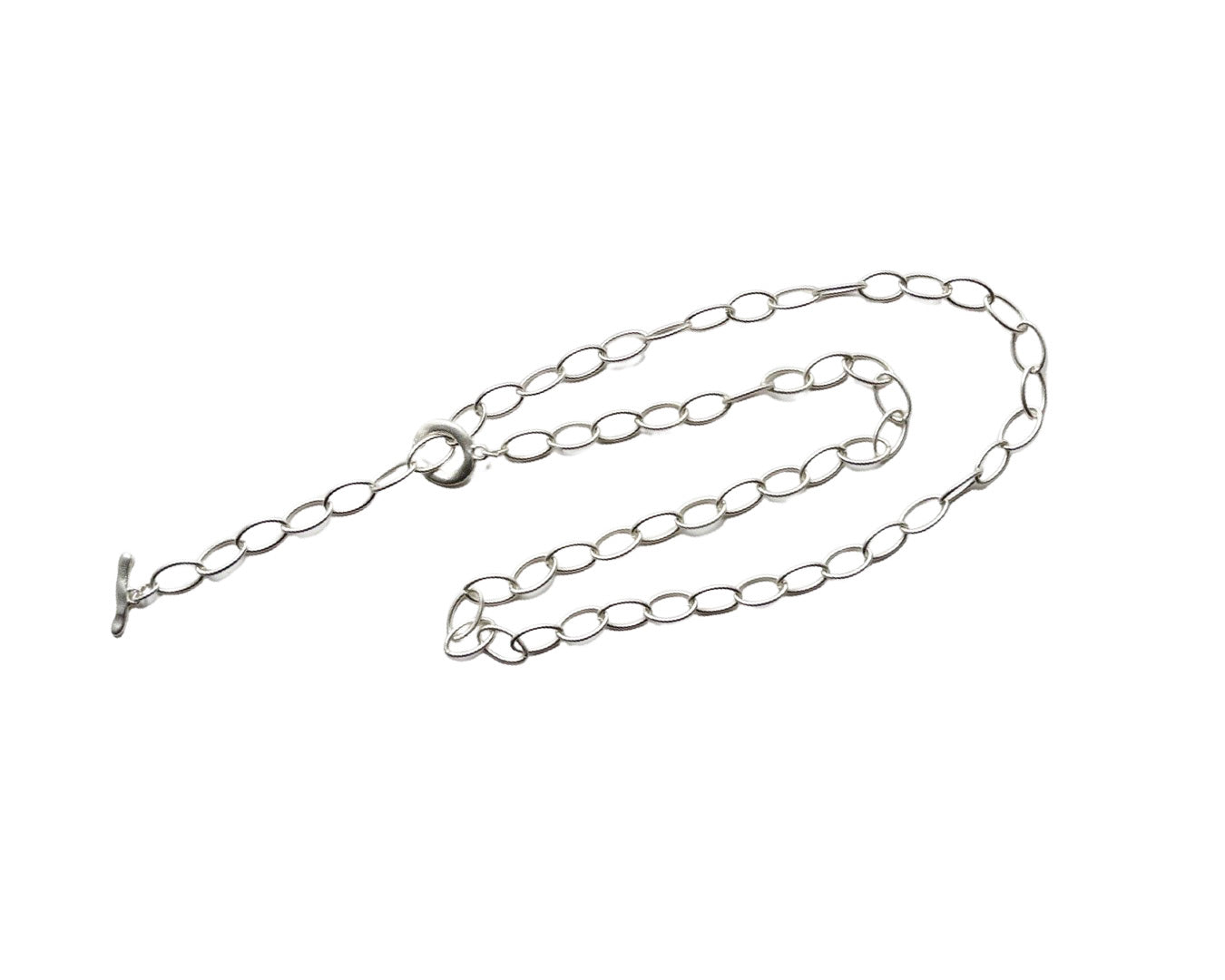 Gliederkette lang L oval - Stahl