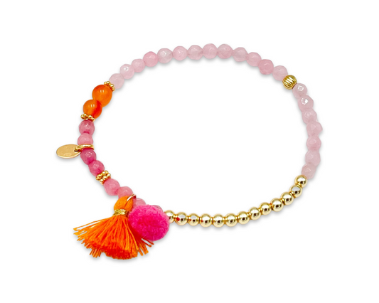 Armband "Bunter Sommer-Mix" - Rosa